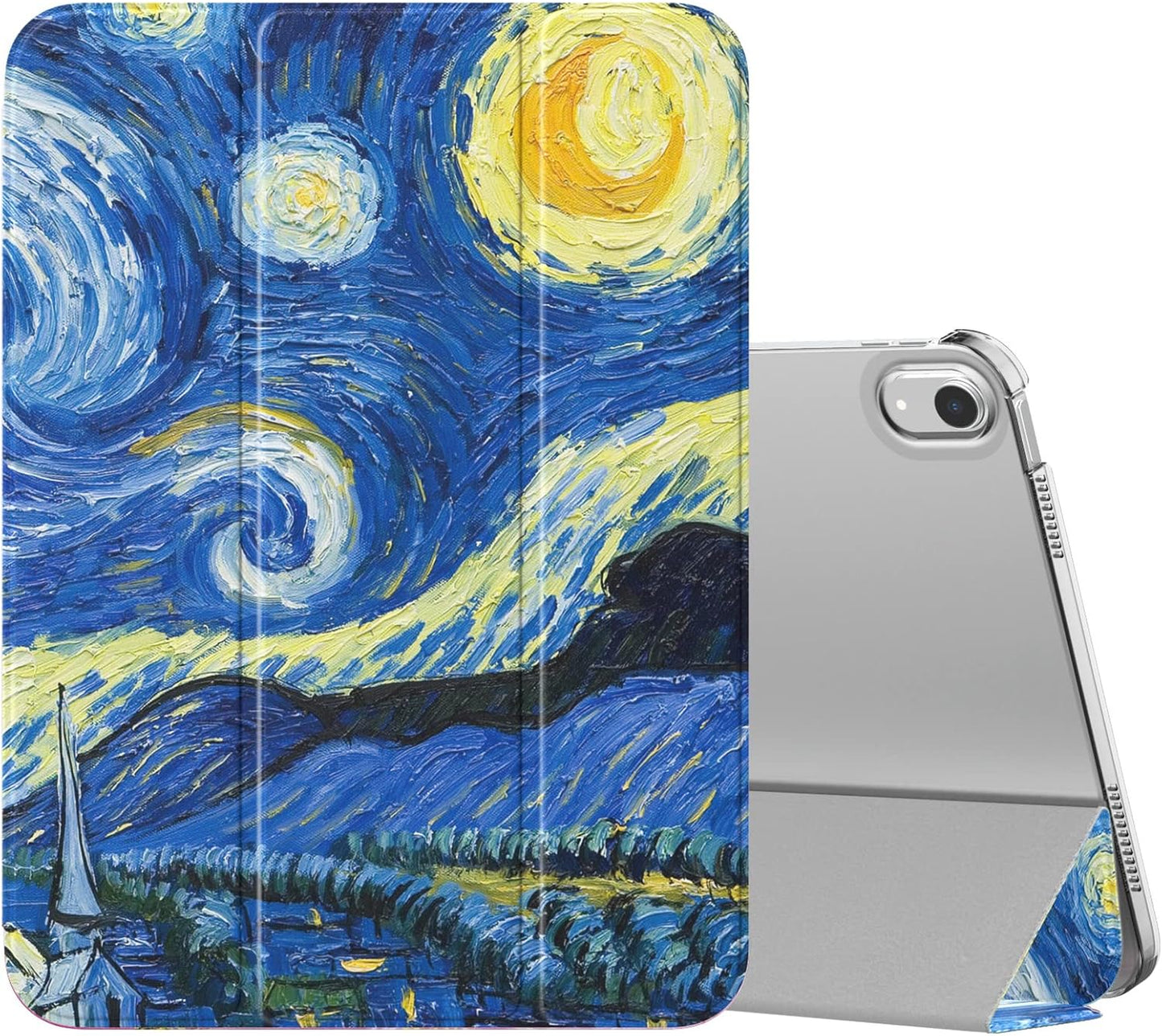 Case for Ipad (A16) 11Th Generation 11 Inch 2025, Ipad 10Th Generation 10.9 Inch 2022, Slim Stand Protective Cover with Hard PC Translucent Back Shell Cover, Support Touch ID, Navy Blue
