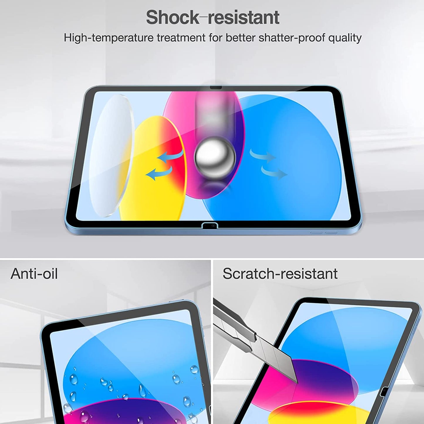 2 Pack Screen Protector for Ipad A16 2025 11Th/10Th 2022 Generation (11-Inch/10.9), Tempered Glass Film Guard -Clear
