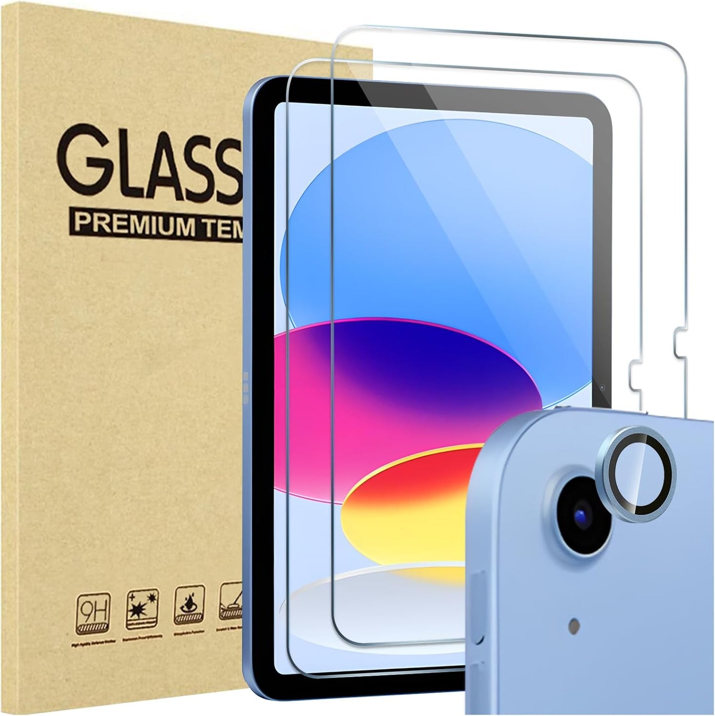 2 Pack Screen Protector for Ipad A16 2025 11Th/10Th 2022 Generation (11-Inch/10.9), Tempered Glass Film Guard -Clear