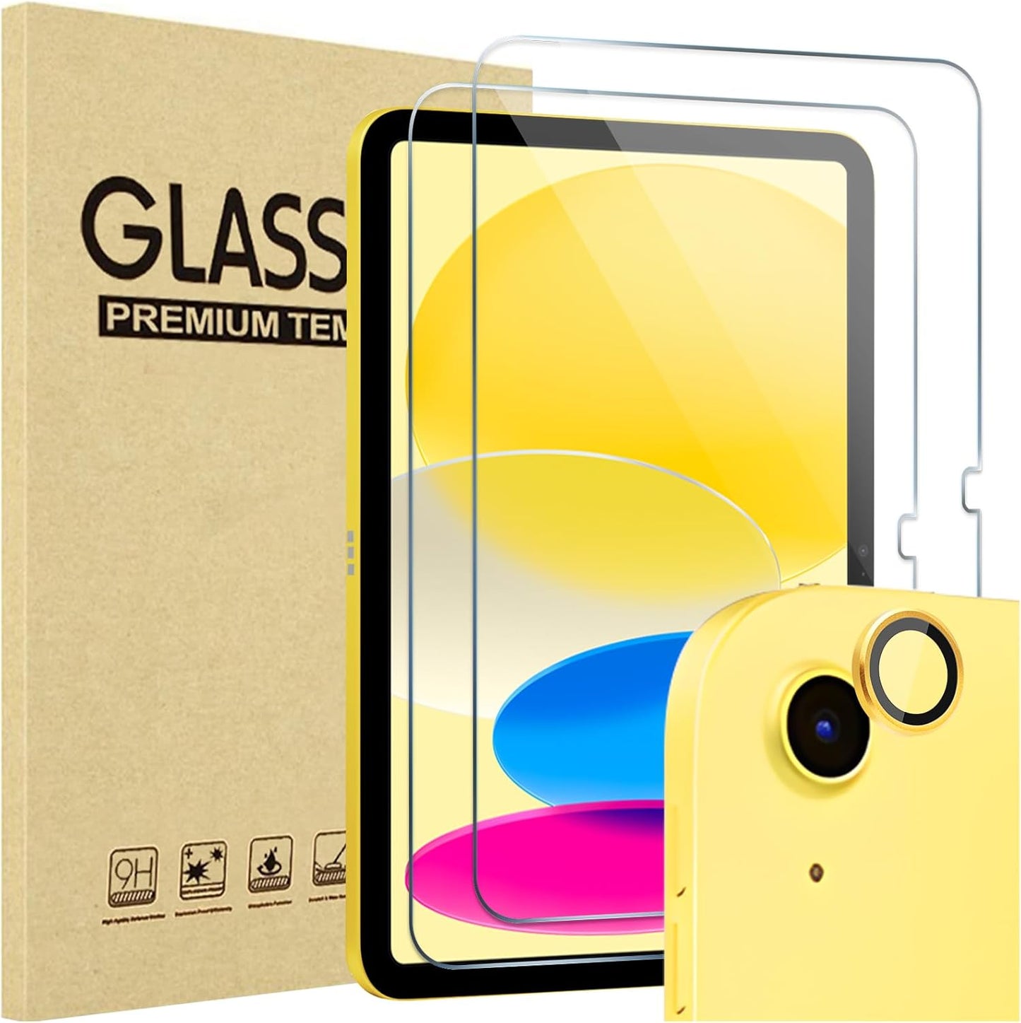 2 Pack Screen Protector for Ipad A16 2025 11Th/10Th 2022 Generation (11-Inch/10.9), Tempered Glass Film Guard -Clear