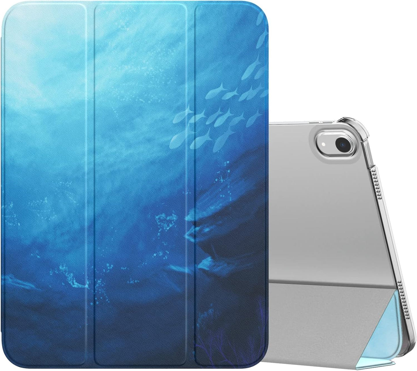 Case for Ipad (A16) 11Th Generation 11 Inch 2025, Ipad 10Th Generation 10.9 Inch 2022, Slim Stand Protective Cover with Hard PC Translucent Back Shell Cover, Support Touch ID, Navy Blue