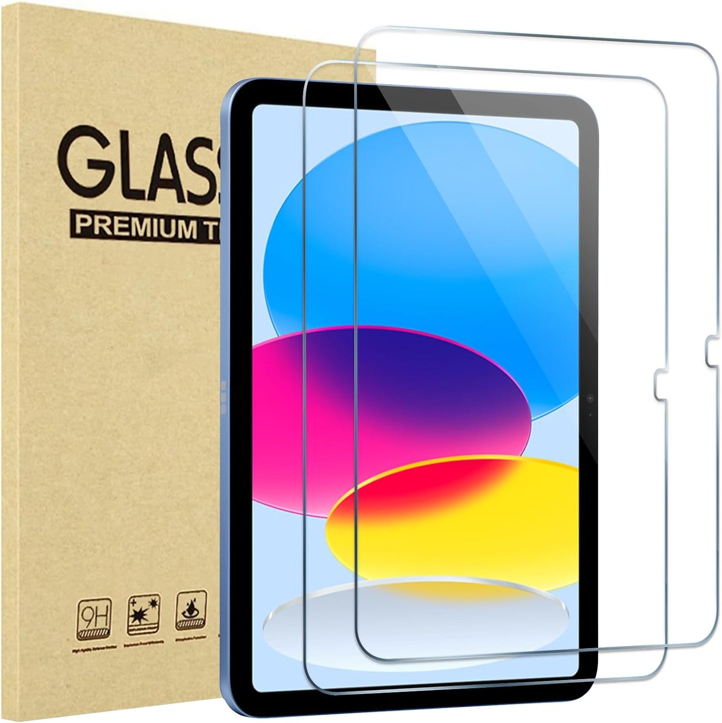 2 Pack Screen Protector for Ipad A16 2025 11Th/10Th 2022 Generation (11-Inch/10.9), Tempered Glass Film Guard -Clear