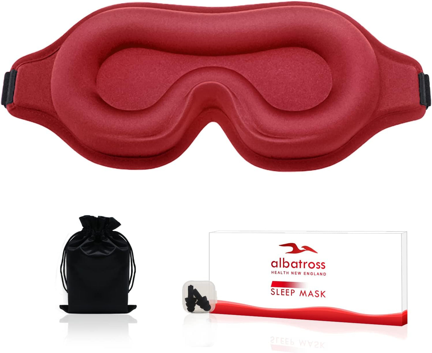 3D contoured adjustable Complete Light Blocking Eye Shade Sleep Mask for all positioned Men and Women sleepers