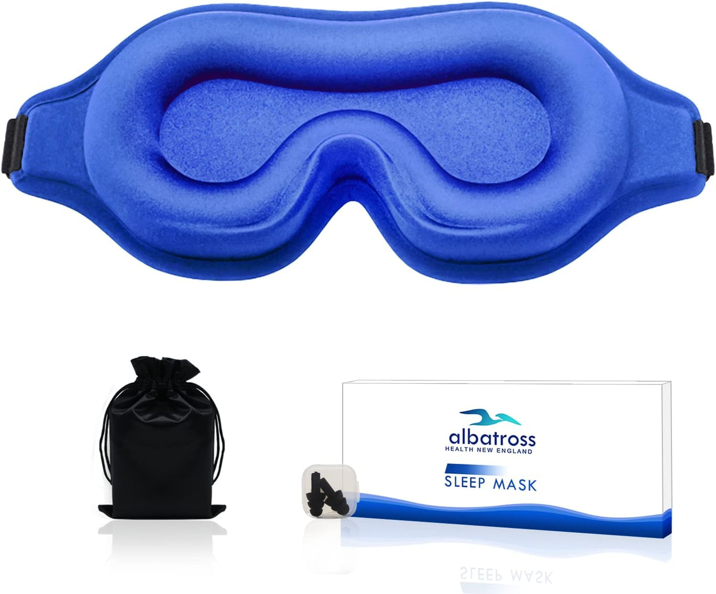3D contoured adjustable Complete Light Blocking Eye Shade Sleep Mask for all positioned Men and Women sleepers