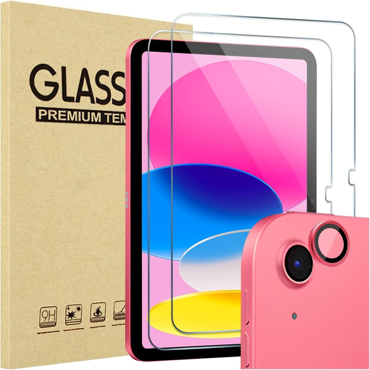 2 Pack Screen Protector for Ipad A16 2025 11Th/10Th 2022 Generation (11-Inch/10.9), Tempered Glass Film Guard -Clear
