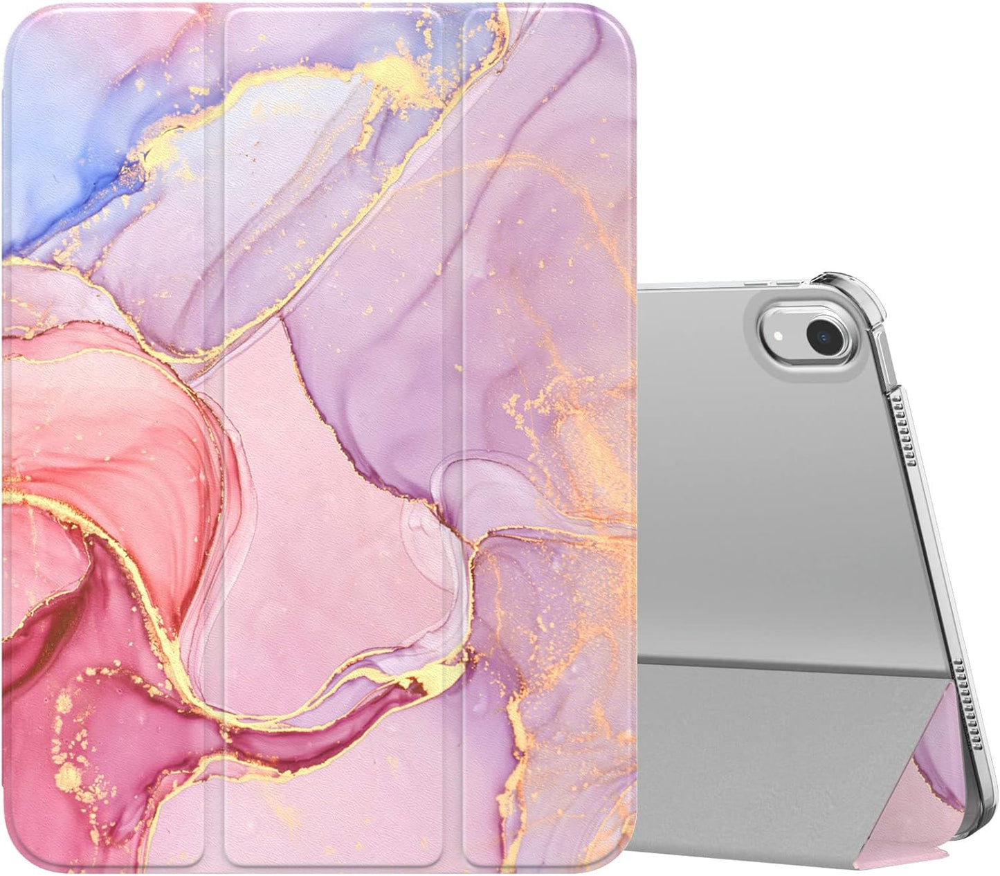 Case for Ipad (A16) 11Th Generation 11 Inch 2025, Ipad 10Th Generation 10.9 Inch 2022, Slim Stand Protective Cover with Hard PC Translucent Back Shell Cover, Support Touch ID, Navy Blue