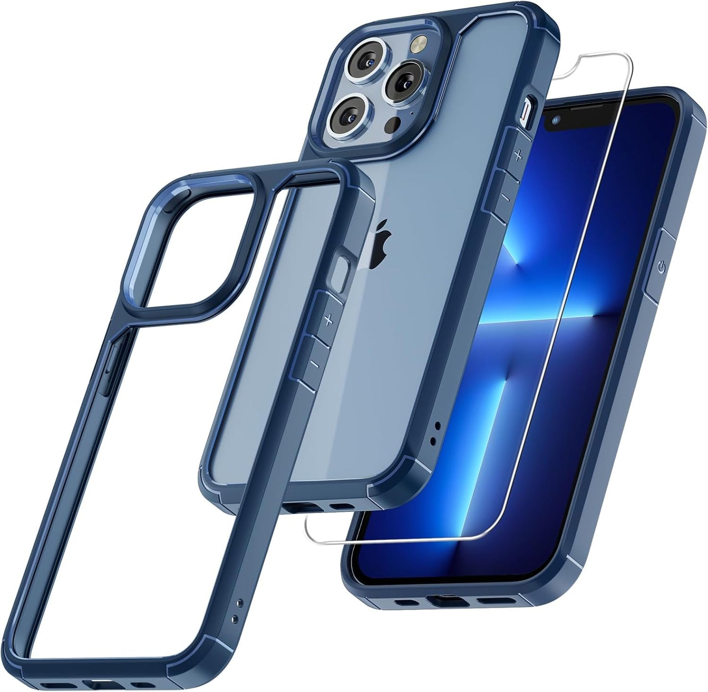 3 in 1 for Iphone 16 Case, Compatible with Magsafe [Anti-Yellowing] with 2X Screen Protectors, Military-Grade Protection, Shockproof Slim Magnetic Phone Case for Iphone 16 6.1", Clear