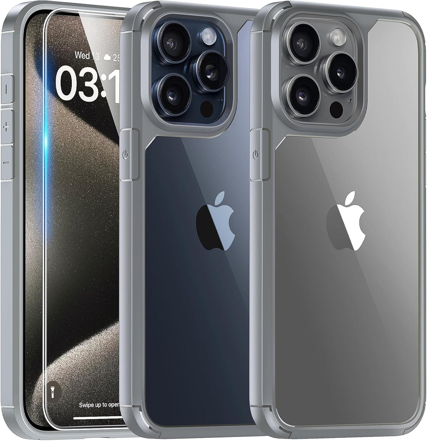 3 in 1 for Iphone 16 Case, Compatible with Magsafe [Anti-Yellowing] with 2X Screen Protectors, Military-Grade Protection, Shockproof Slim Magnetic Phone Case for Iphone 16 6.1", Clear