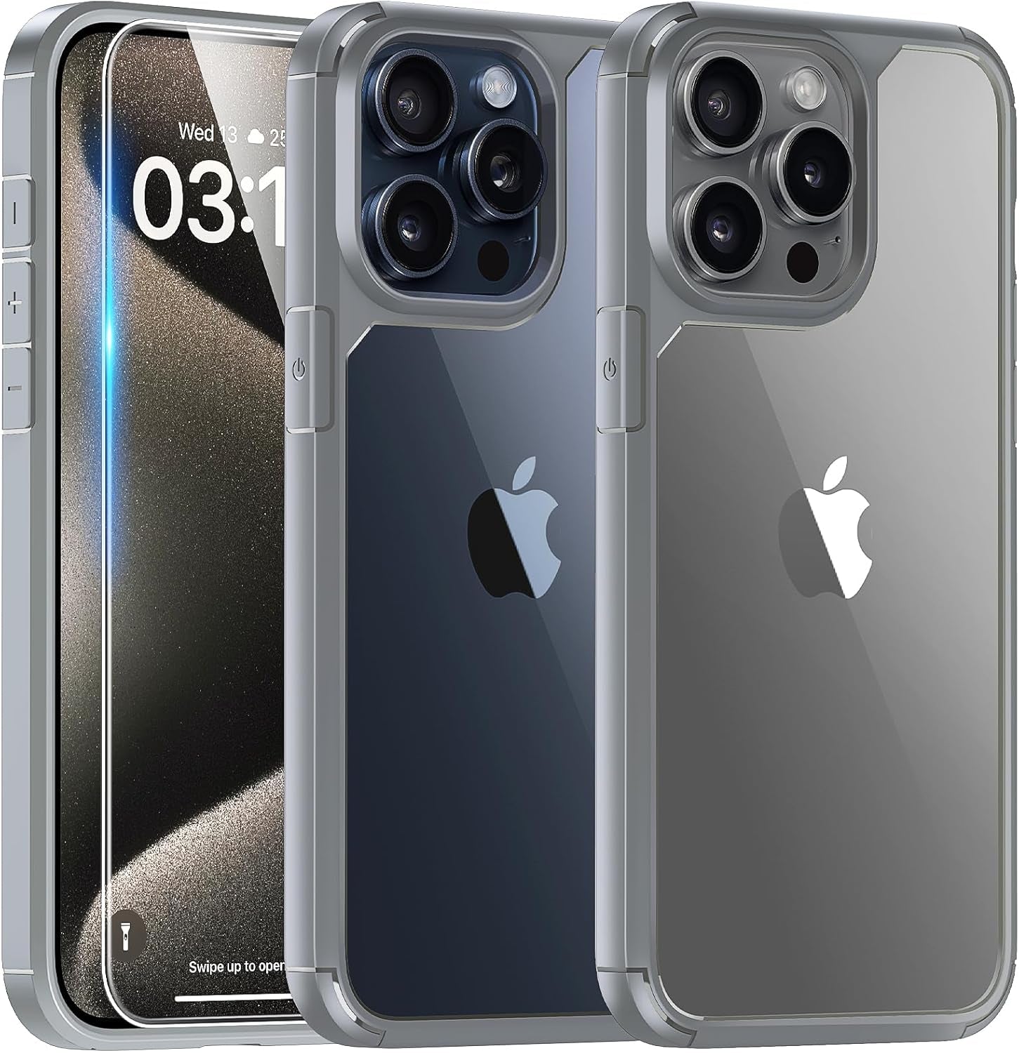 3 in 1 for Iphone 16 Case, Compatible with Magsafe [Anti-Yellowing] with 2X Screen Protectors, Military-Grade Protection, Shockproof Slim Magnetic Phone Case for Iphone 16 6.1", Clear