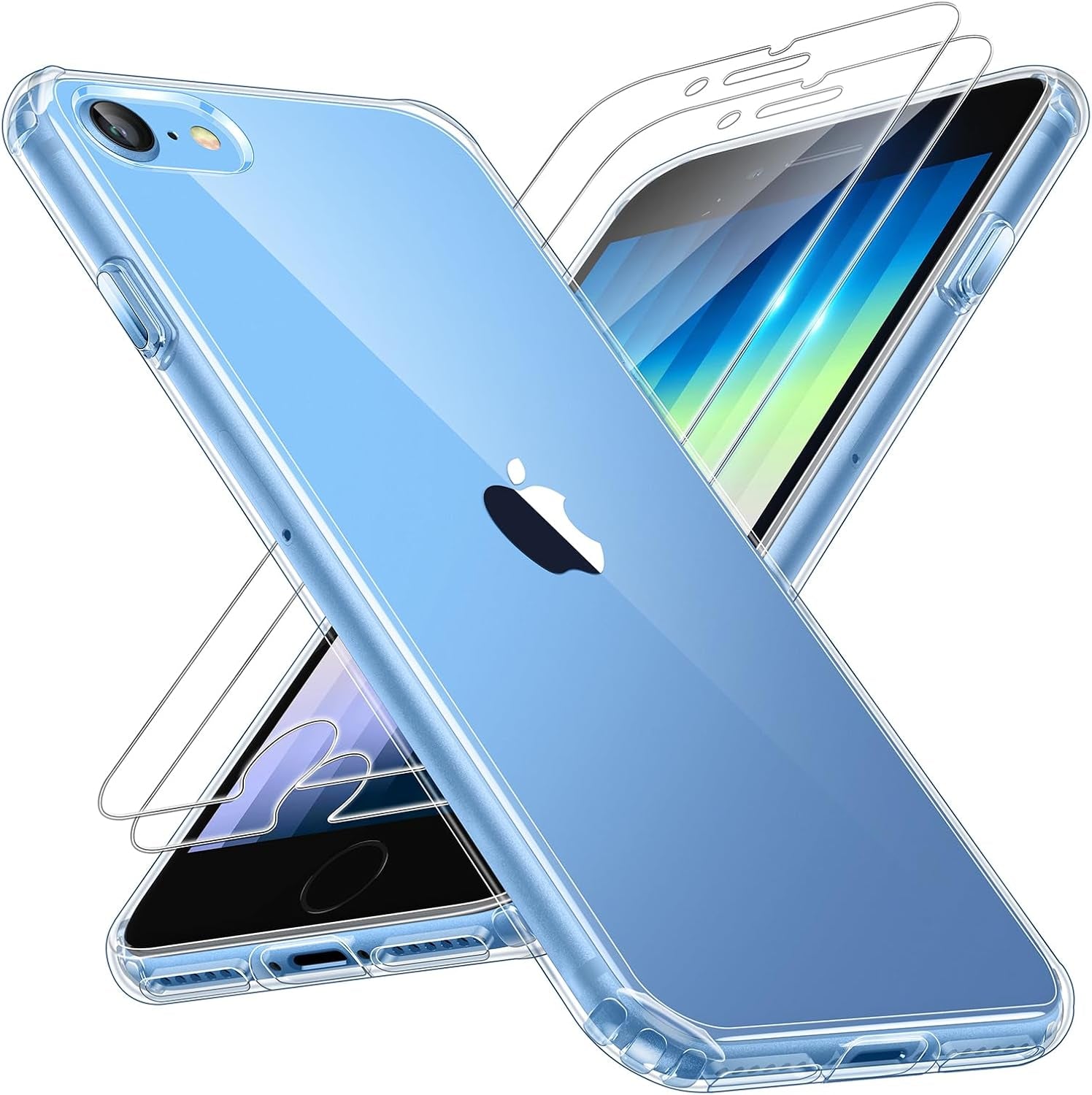 3 in 1 for Iphone 16 Case, Compatible with Magsafe [Anti-Yellowing] with 2X Screen Protectors, Military-Grade Protection, Shockproof Slim Magnetic Phone Case for Iphone 16 6.1", Clear