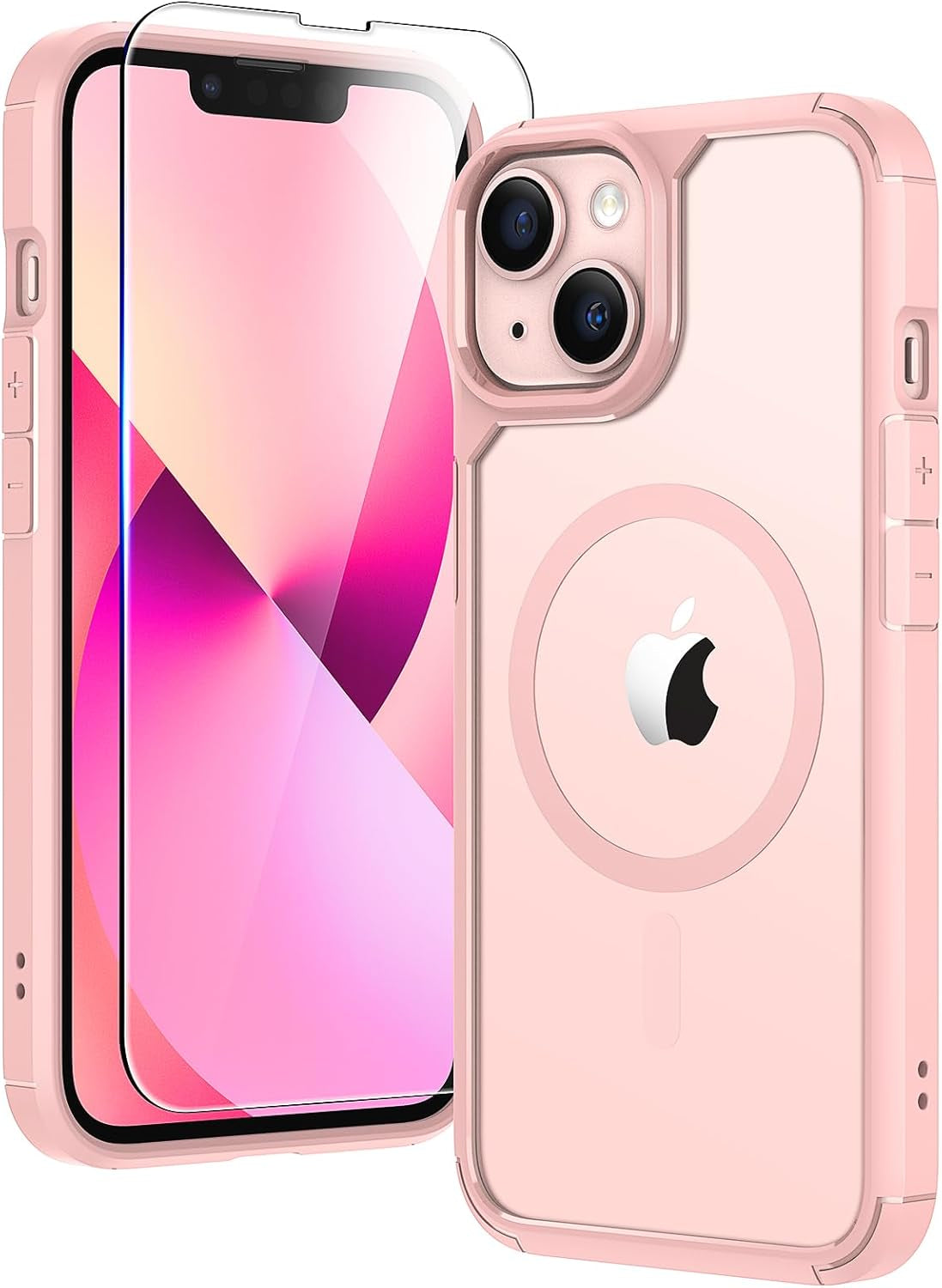 3 in 1 for Iphone 16 Case, Compatible with Magsafe [Anti-Yellowing] with 2X Screen Protectors, Military-Grade Protection, Shockproof Slim Magnetic Phone Case for Iphone 16 6.1", Clear