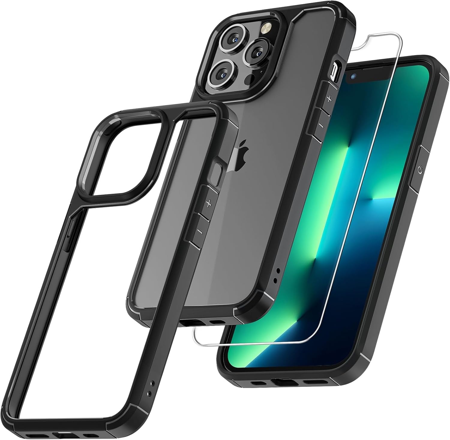 3 in 1 for Iphone 16 Case, Compatible with Magsafe [Anti-Yellowing] with 2X Screen Protectors, Military-Grade Protection, Shockproof Slim Magnetic Phone Case for Iphone 16 6.1", Clear