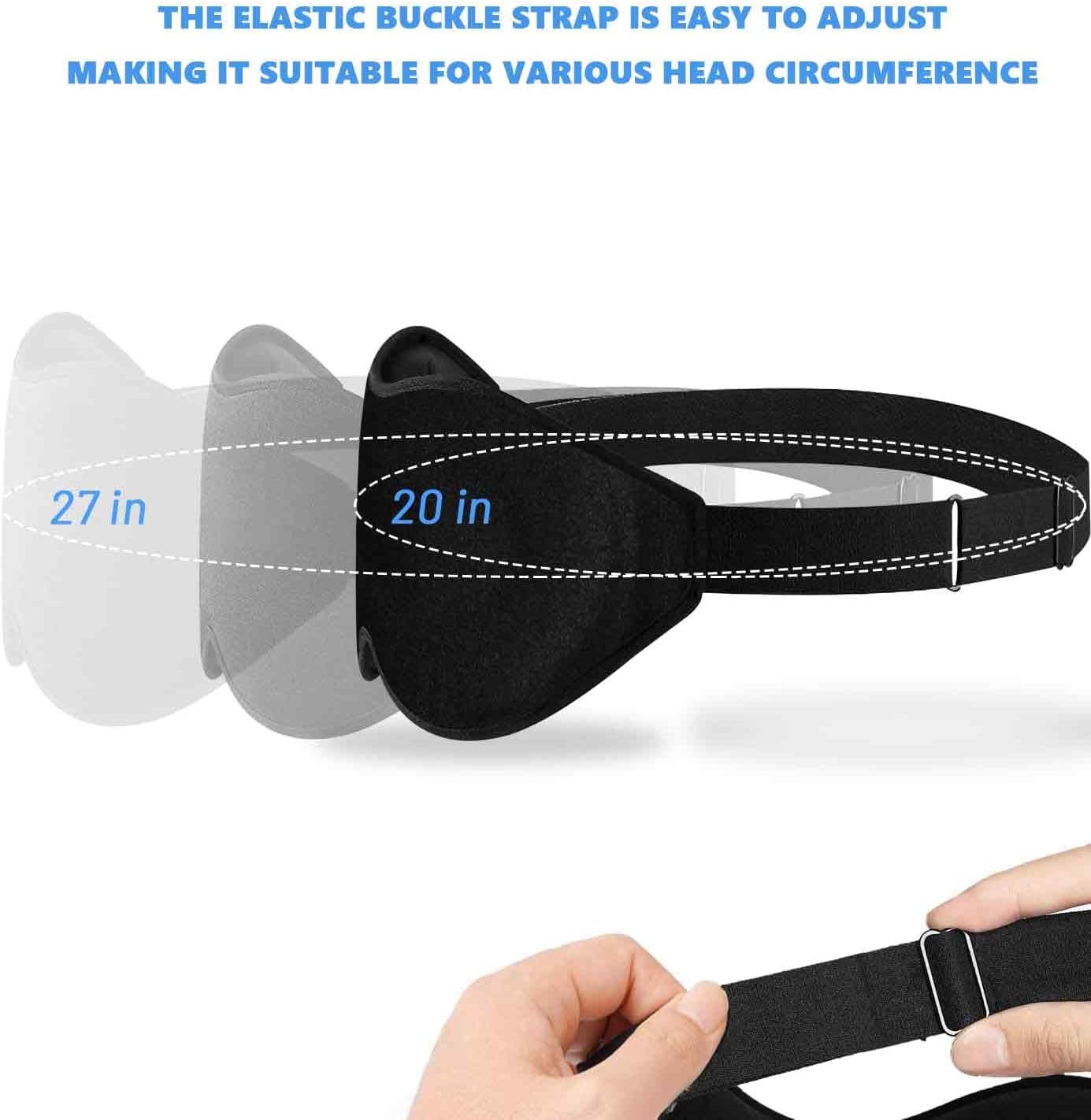 3D contoured adjustable Complete Light Blocking Eye Shade Sleep Mask for all positioned Men and Women sleepers