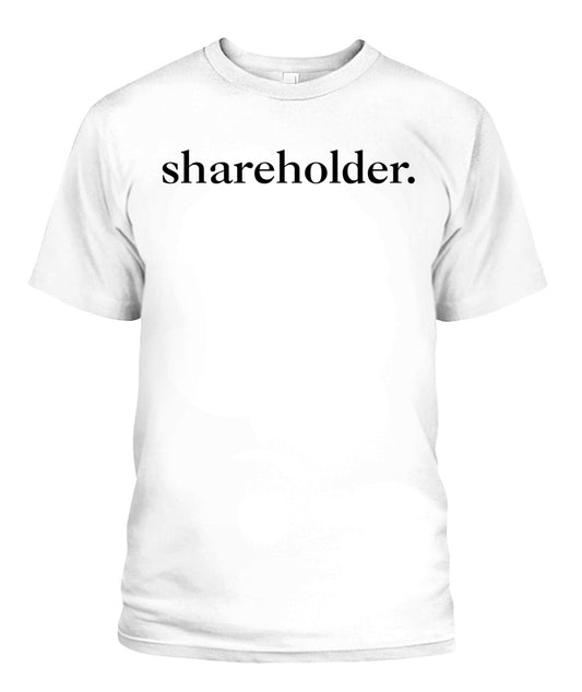 Shareholder Mindset Minimalist Style T-Shirt – For Investors, Holders,Owners of shares in a company or corporation