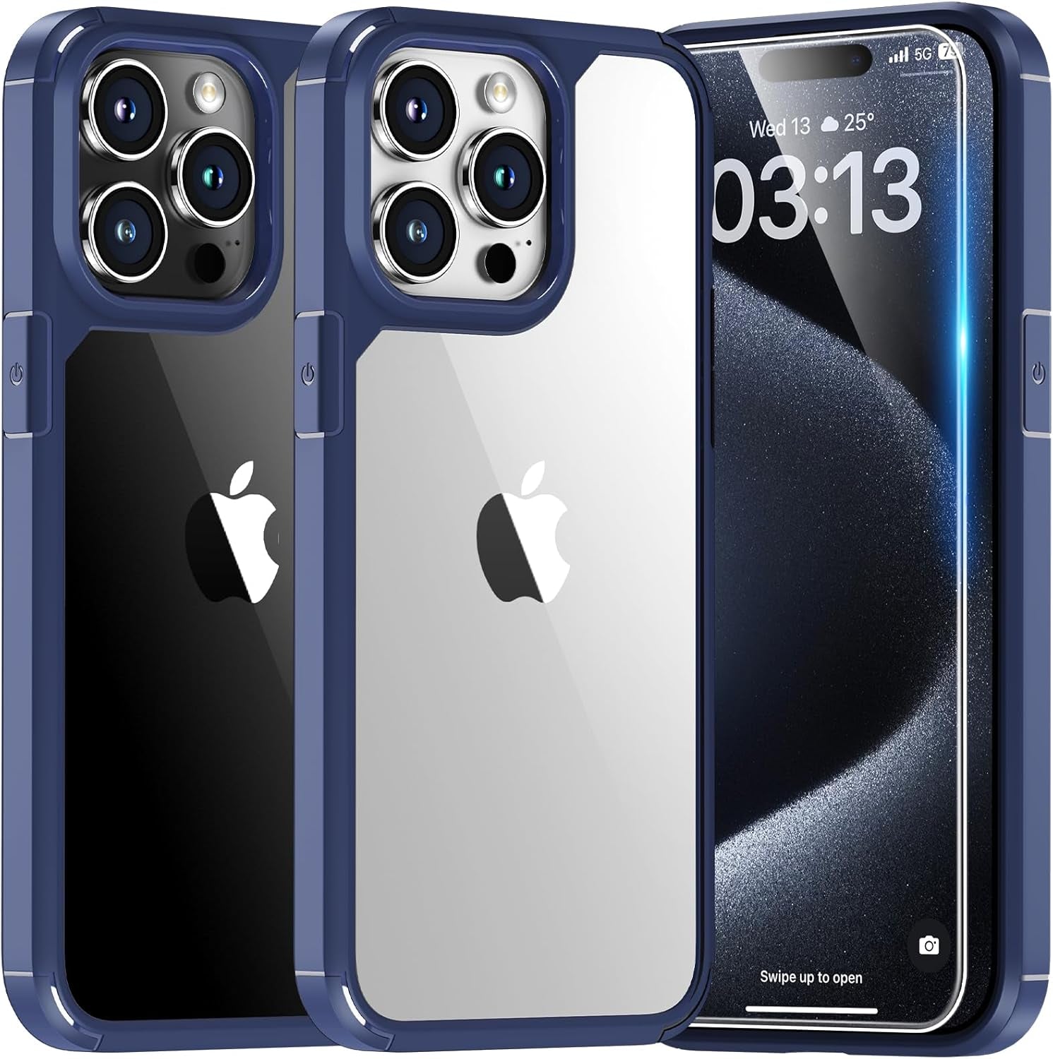 3 in 1 for Iphone 16 Case, Compatible with Magsafe [Anti-Yellowing] with 2X Screen Protectors, Military-Grade Protection, Shockproof Slim Magnetic Phone Case for Iphone 16 6.1", Clear