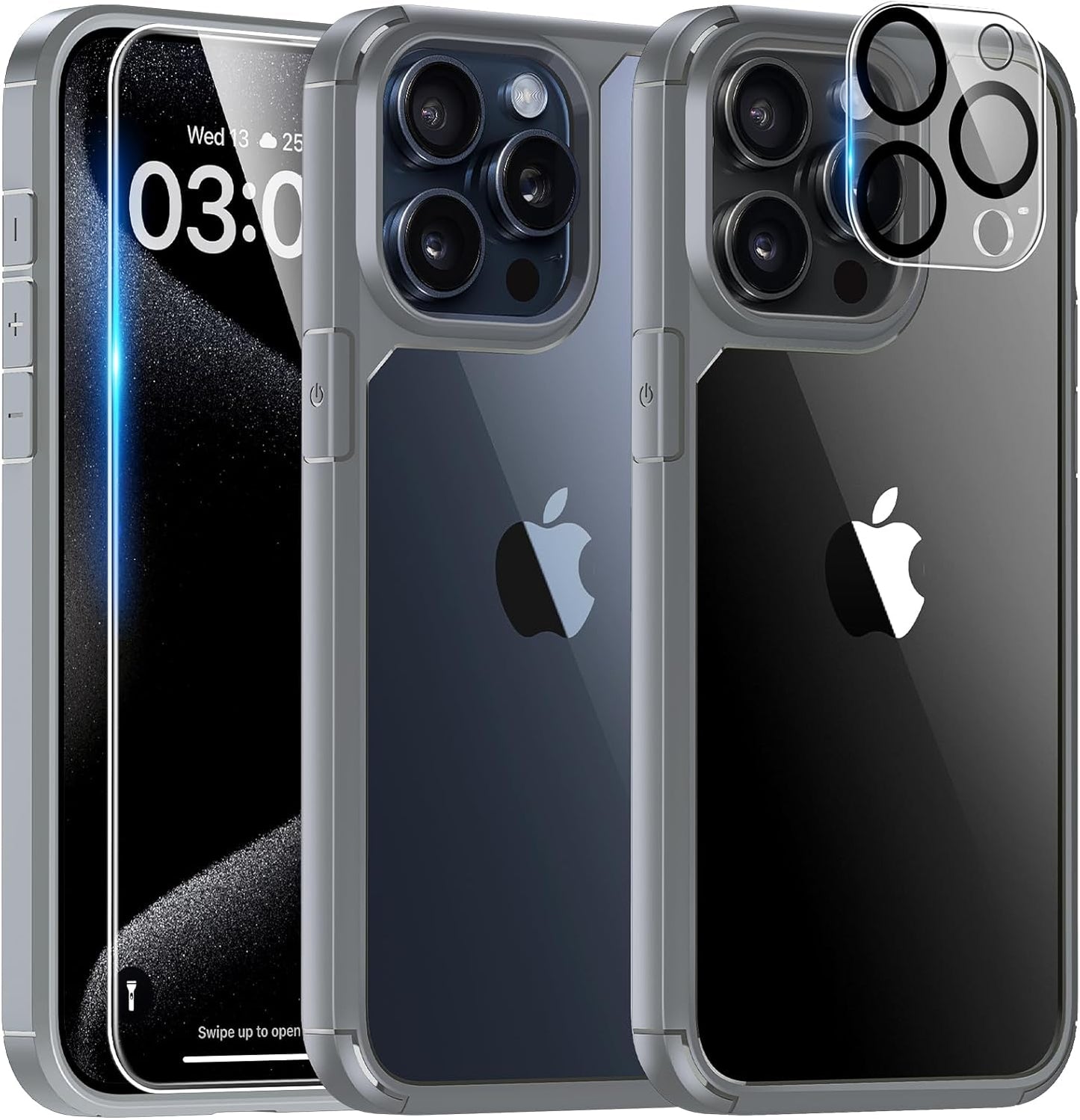 3 in 1 for Iphone 16 Case, Compatible with Magsafe [Anti-Yellowing] with 2X Screen Protectors, Military-Grade Protection, Shockproof Slim Magnetic Phone Case for Iphone 16 6.1", Clear