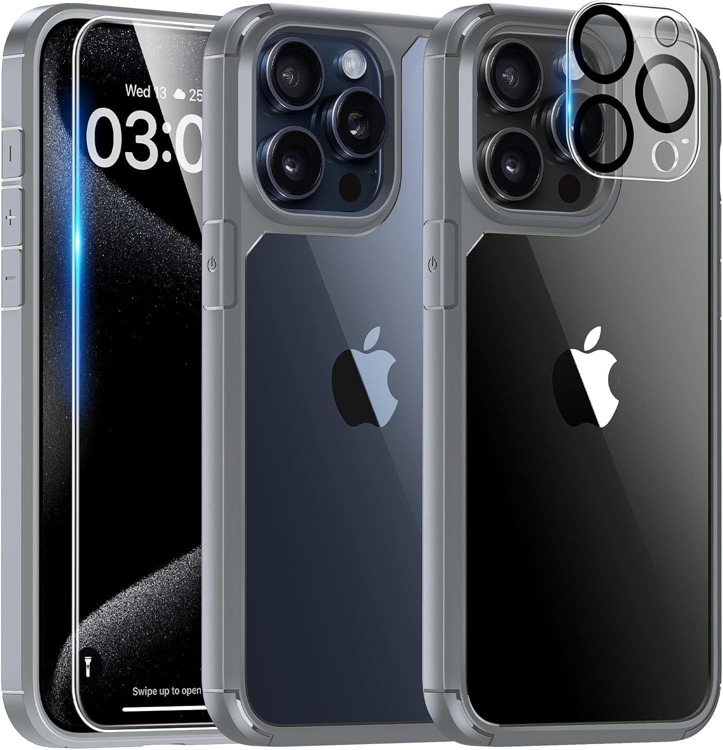 3 in 1 for Iphone 16 Case, Compatible with Magsafe [Anti-Yellowing] with 2X Screen Protectors, Military-Grade Protection, Shockproof Slim Magnetic Phone Case for Iphone 16 6.1", Clear