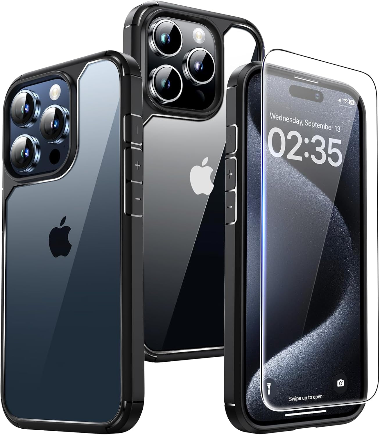 3 in 1 for Iphone 16 Case, Compatible with Magsafe [Anti-Yellowing] with 2X Screen Protectors, Military-Grade Protection, Shockproof Slim Magnetic Phone Case for Iphone 16 6.1", Clear