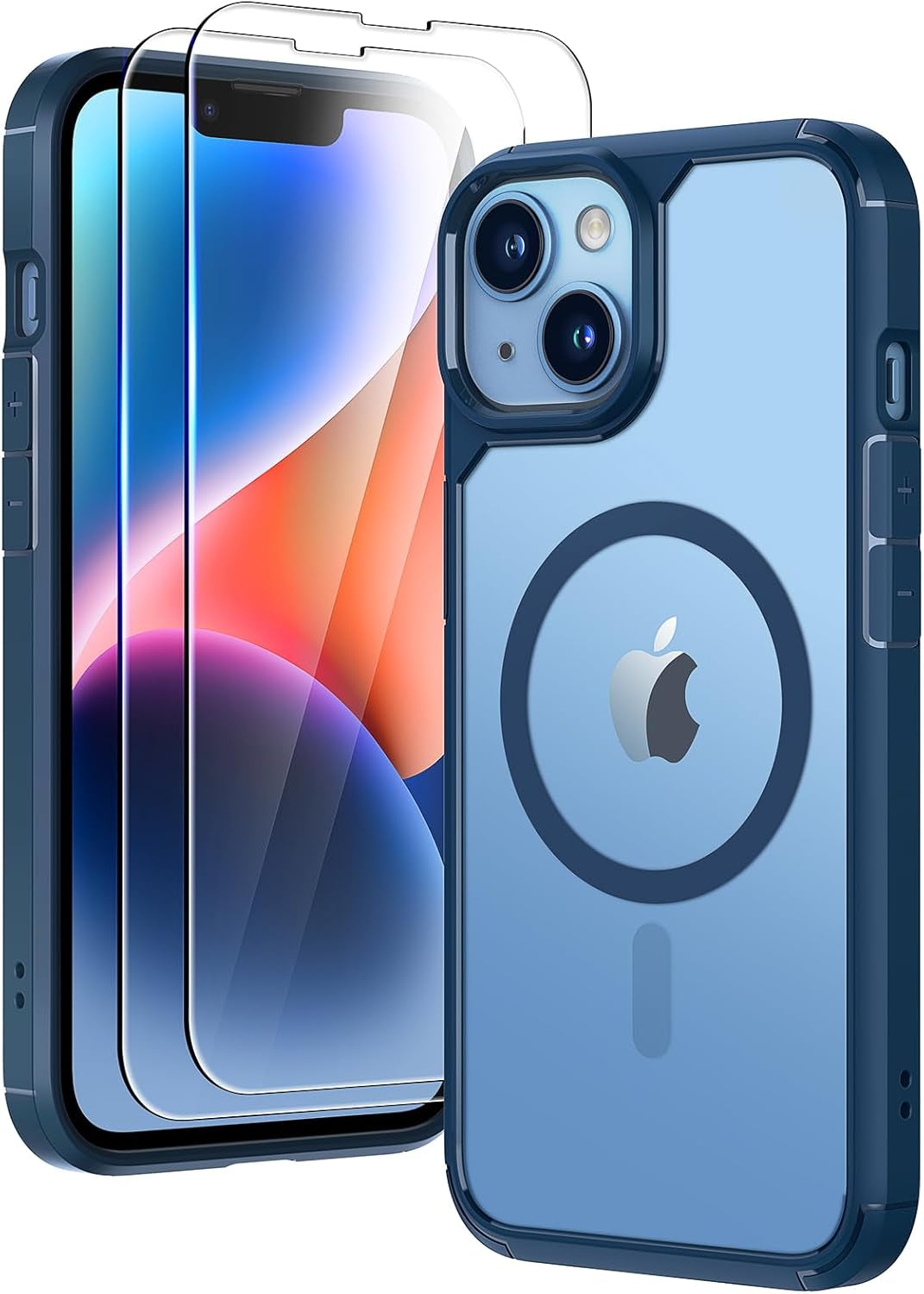 3 in 1 for Iphone 16 Case, Compatible with Magsafe [Anti-Yellowing] with 2X Screen Protectors, Military-Grade Protection, Shockproof Slim Magnetic Phone Case for Iphone 16 6.1", Clear