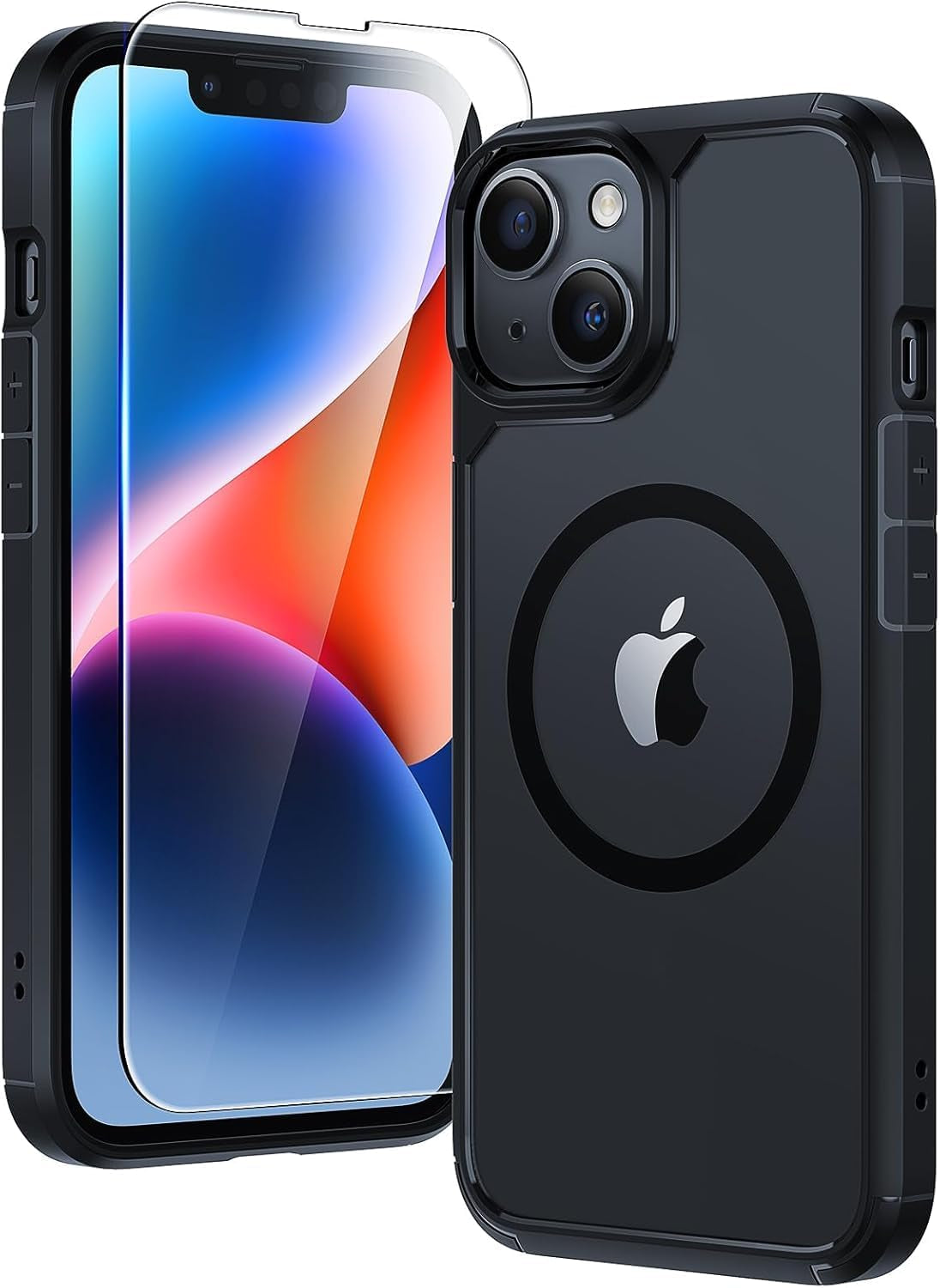 3 in 1 for Iphone 16 Case, Compatible with Magsafe [Anti-Yellowing] with 2X Screen Protectors, Military-Grade Protection, Shockproof Slim Magnetic Phone Case for Iphone 16 6.1", Clear