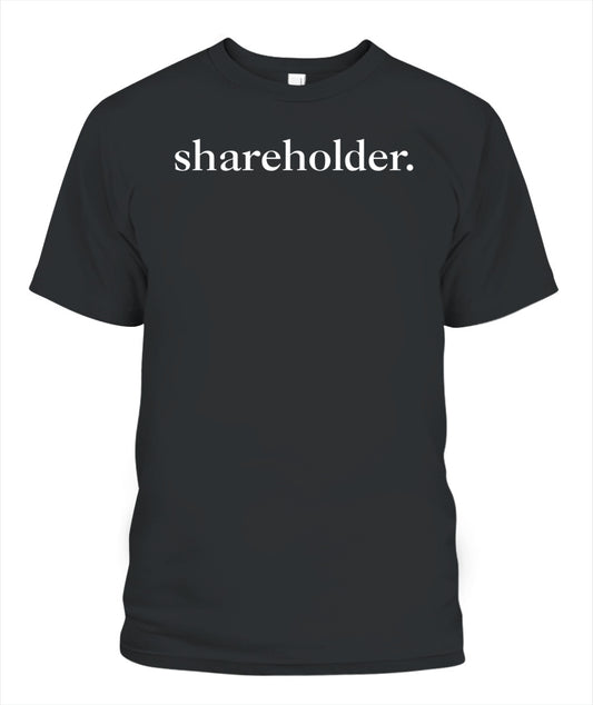 Shareholder Mindset Minimalist Style T-Shirt – For Investors, Holders,Owners of shares in a company or corporation