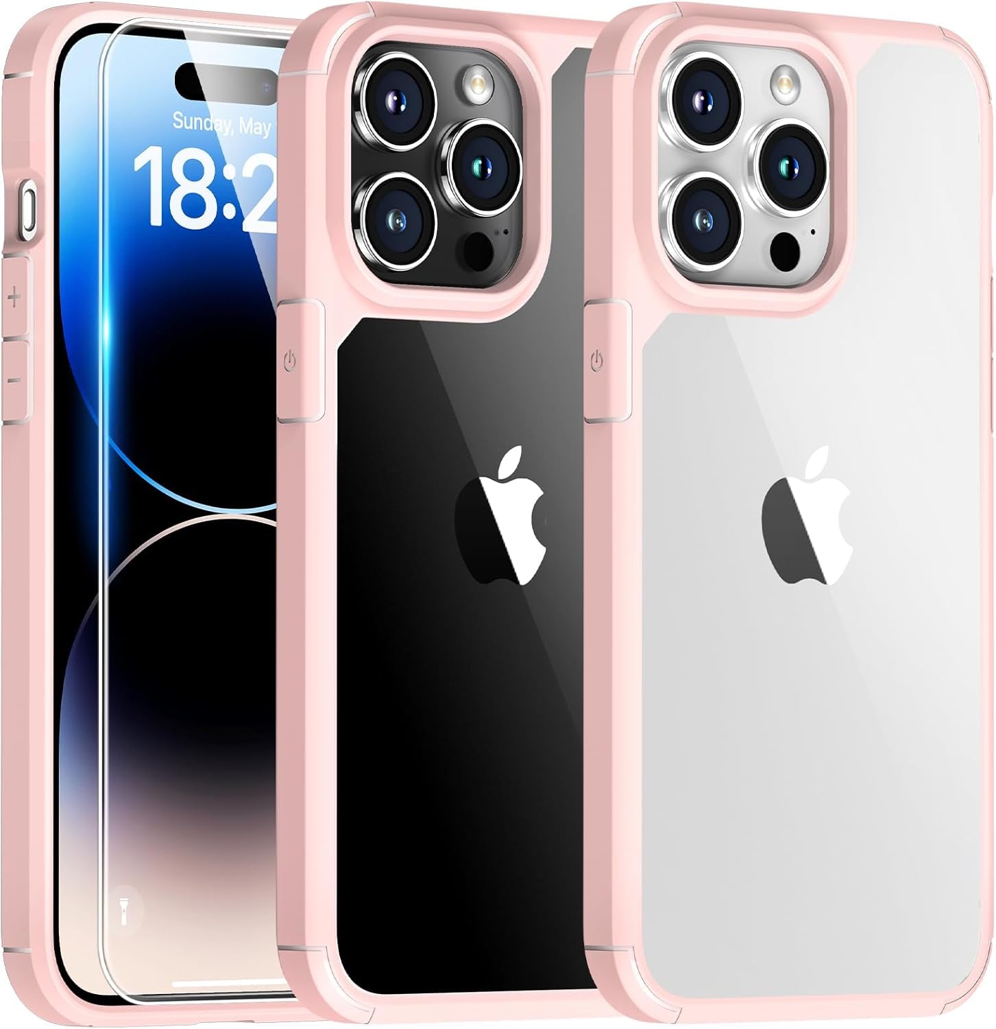 3 in 1 for Iphone 16 Case, Compatible with Magsafe [Anti-Yellowing] with 2X Screen Protectors, Military-Grade Protection, Shockproof Slim Magnetic Phone Case for Iphone 16 6.1", Clear
